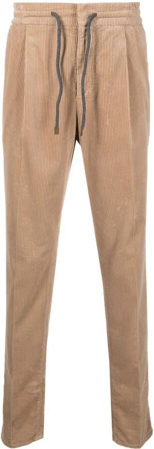 Brunello Cucinelli Broek met verlaagd kruis Beige
