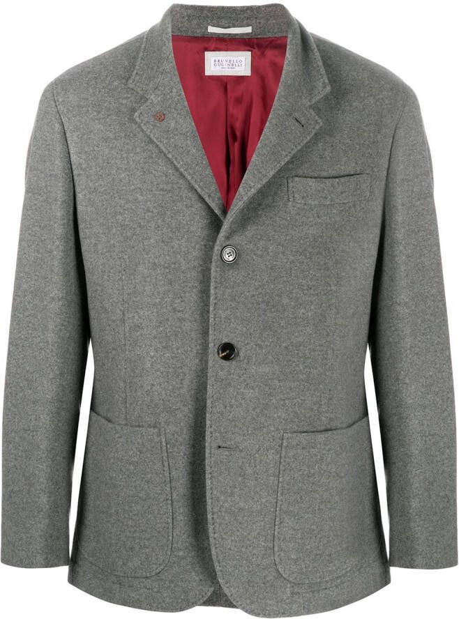 Brunello Cucinelli Button-down jack Grijs
