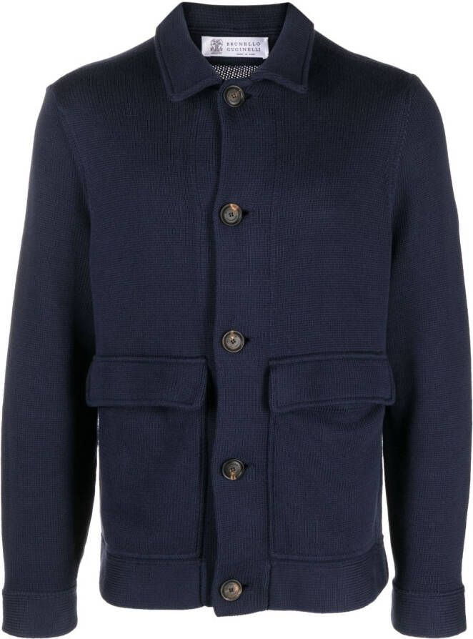 Brunello Cucinelli Gebreid vest Blauw