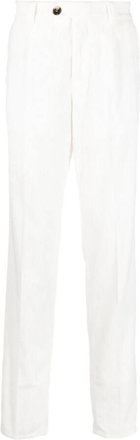 Brunello Cucinelli Chino met asymmetrische sluiting Wit