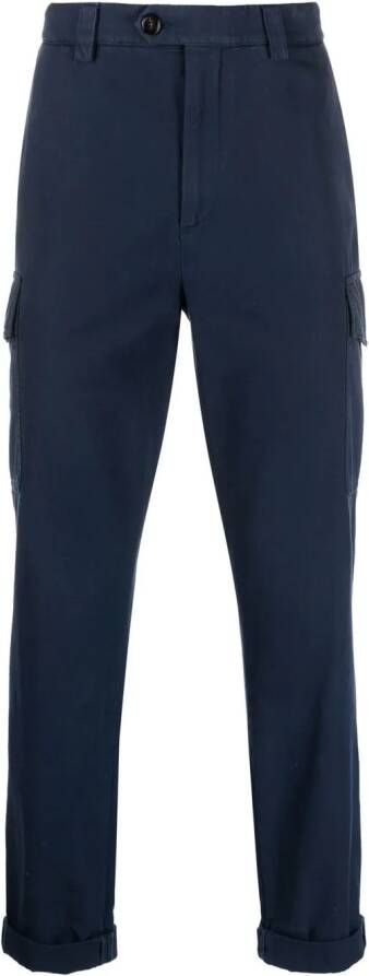 Brunello Cucinelli Chino met vier zakken Blauw