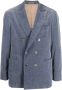 Brunello Cucinelli Colbert met dubbele rij knopen Blauw - Thumbnail 1