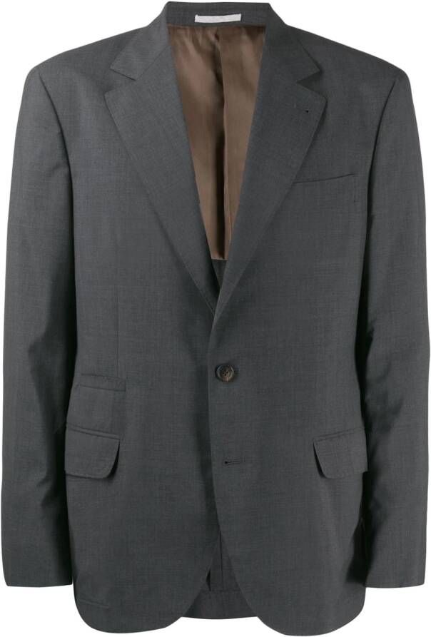 Brunello Cucinelli Colbert met micro ruit Grijs