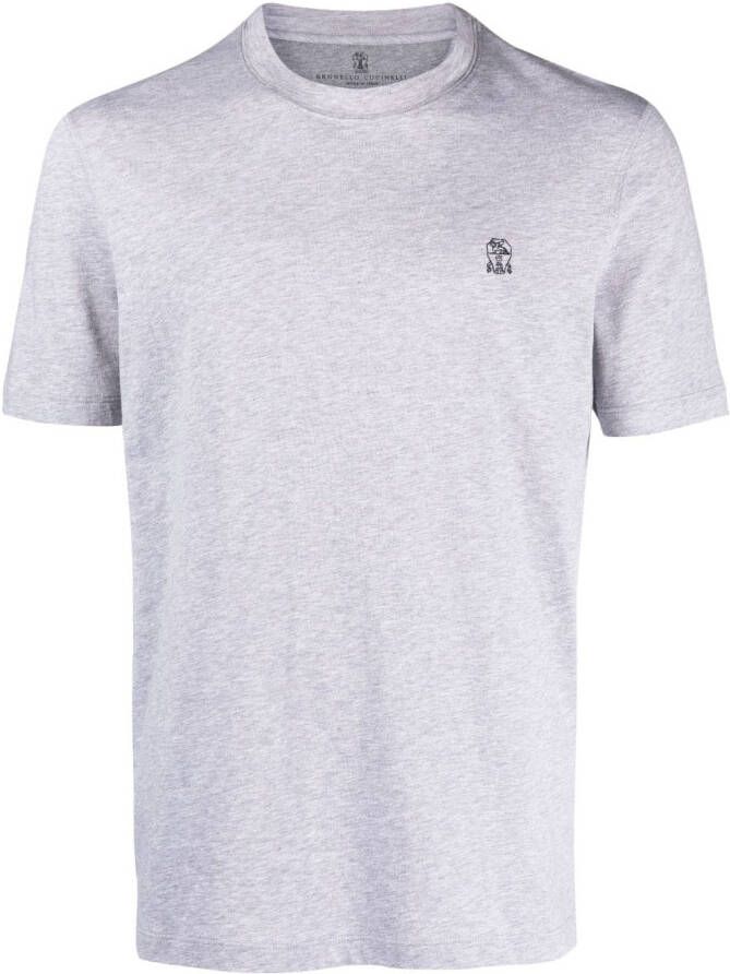 Brunello Cucinelli T-shirt met ronde hals Grijs