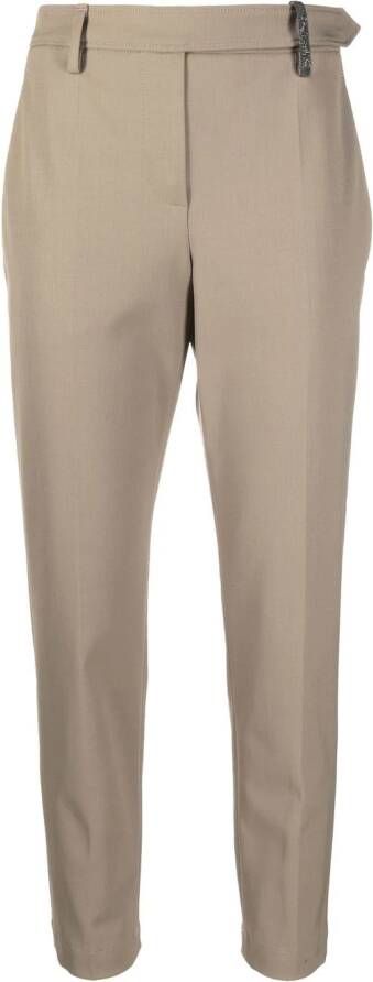 Brunello Cucinelli Cropped pantalon Beige