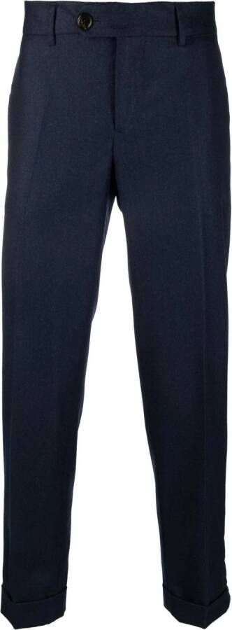 Brunello Cucinelli Cropped pantalon Blauw