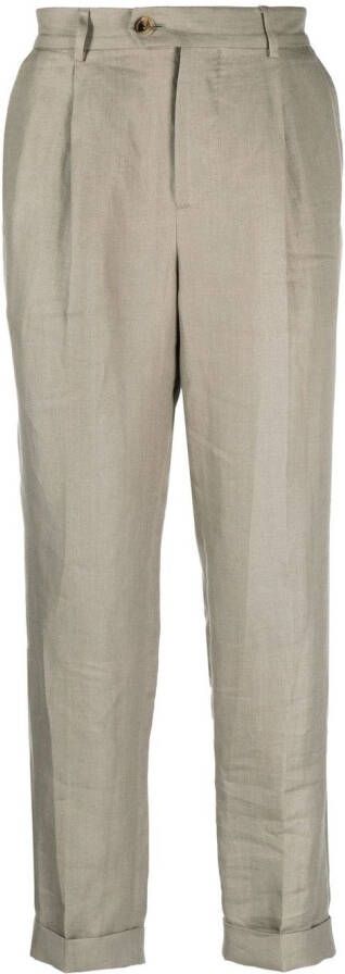Brunello Cucinelli Cropped pantalon Groen
