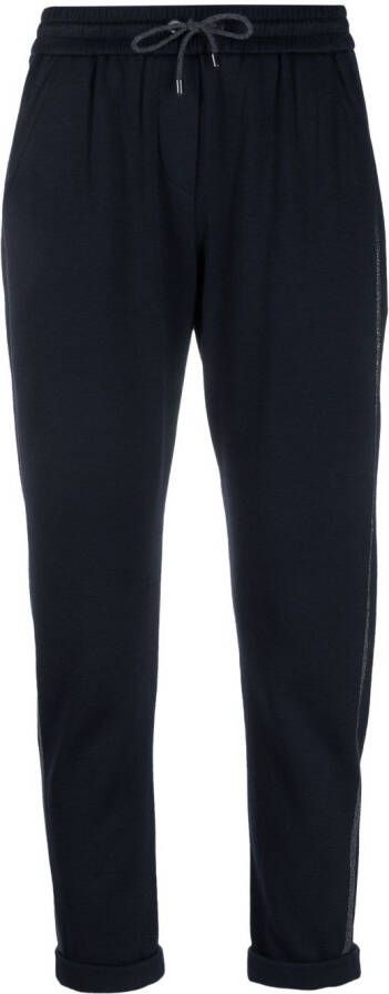 Brunello Cucinelli Cropped trainingsbroek Blauw