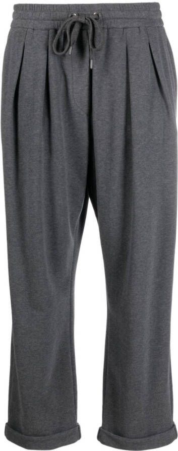 Brunello Cucinelli Cropped trainingsbroek Grijs