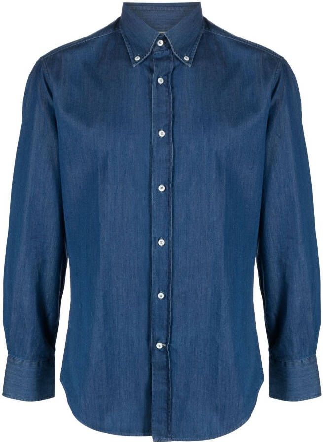 Brunello Cucinelli Denim overhemd Blauw