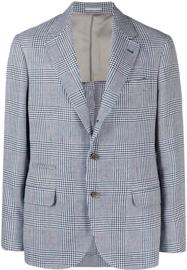 Brunello Cucinelli Fijngebreid poloshirt Blauw
