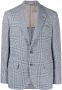 Brunello Cucinelli Fijngebreid poloshirt Blauw - Thumbnail 1