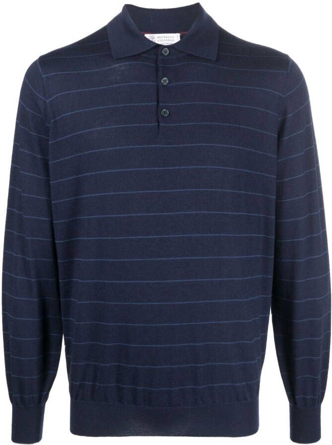 Brunello Cucinelli Fijngebreide trui Blauw