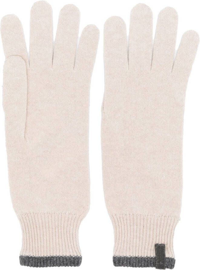 Brunello Cucinelli Kasjmier handschoenen Beige