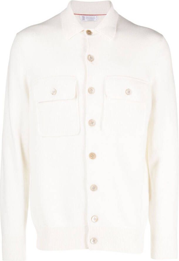 Brunello Cucinelli Fijngebreid vest Wit
