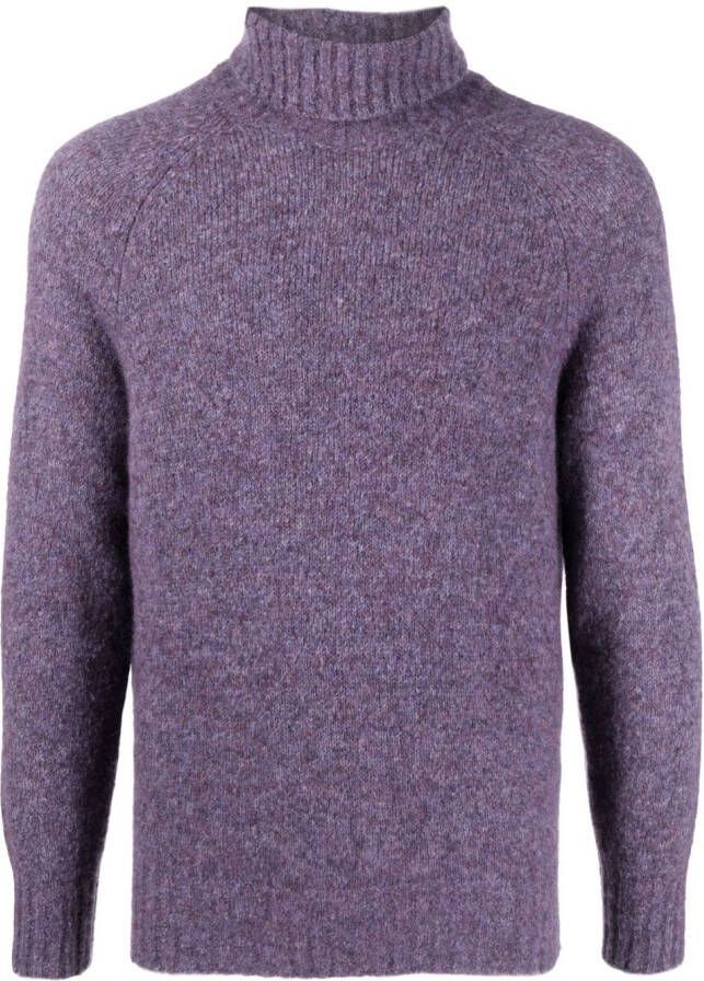Brunello Cucinelli Sweater met trechterhals Paars