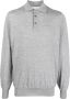 Brunello Cucinelli Gebreid poloshirt Grijs - Thumbnail 1