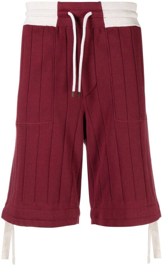 Brunello Cucinelli Gebreide bermuda shorts Rood