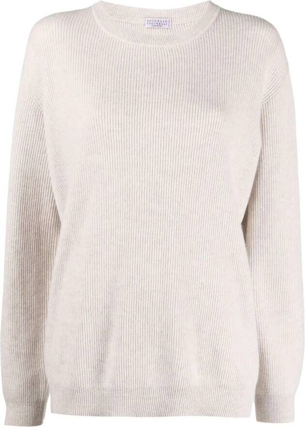 Brunello Cucinelli Gebreide trui Beige