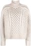 Brunello Cucinelli Gehaakte trui Beige - Thumbnail 1