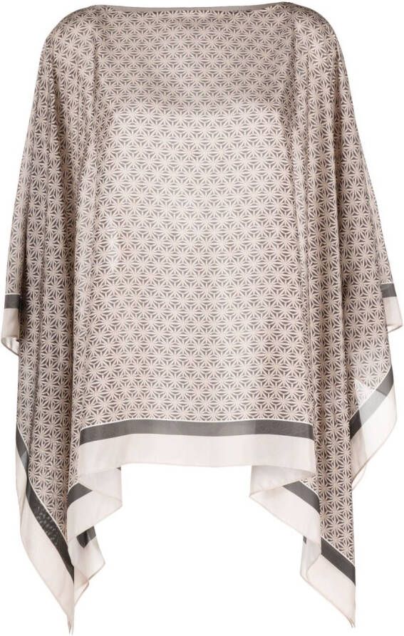 Brunello Cucinelli Top met geometrische print Beige