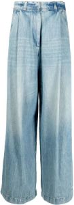 Brunello Cucinelli Geplooide jeans Blauw