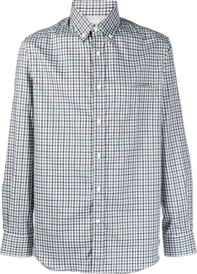 Brunello Cucinelli Geruit overhemd Groen
