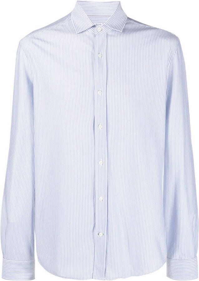 Brunello Cucinelli Gestreept overhemd Blauw