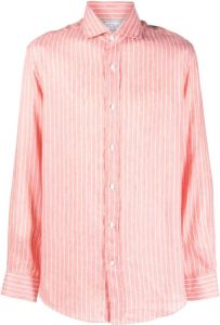 Brunello Cucinelli Gestreept overhemd Roze