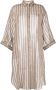 Brunello Cucinelli Gestreepte blousejurk Beige - Thumbnail 1