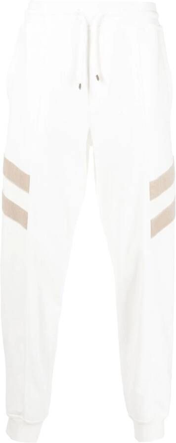 Brunello Cucinelli Gestreepte trainingsbroek Wit