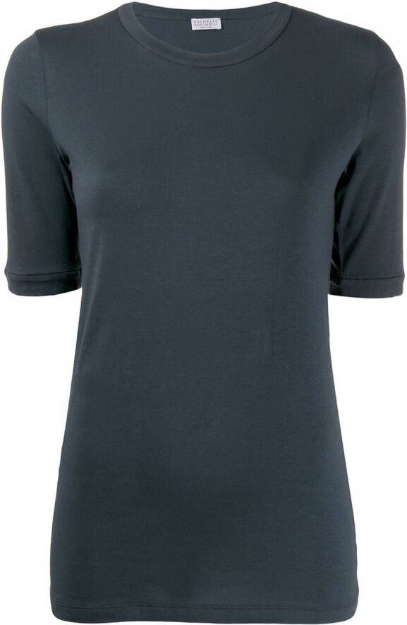 Brunello Cucinelli Getailleerd T-shirt Blauw
