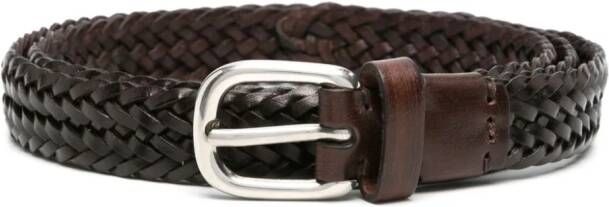 Brunello Cucinelli Gevlochten riem Bruin