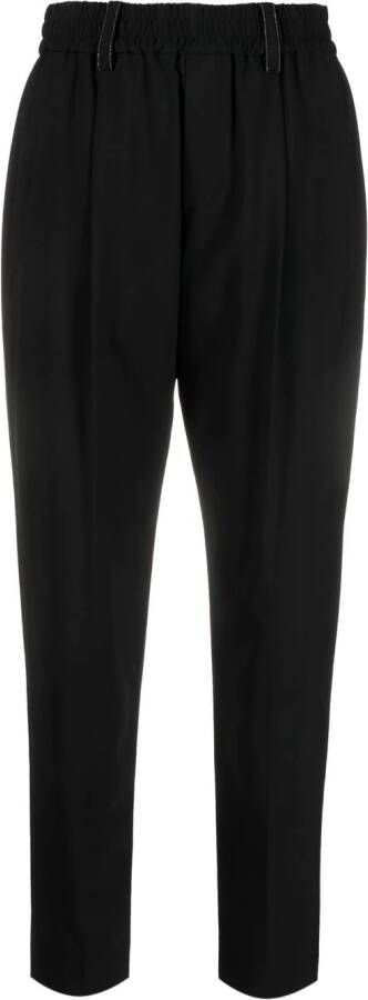 Brunello Cucinelli High waist broek Zwart
