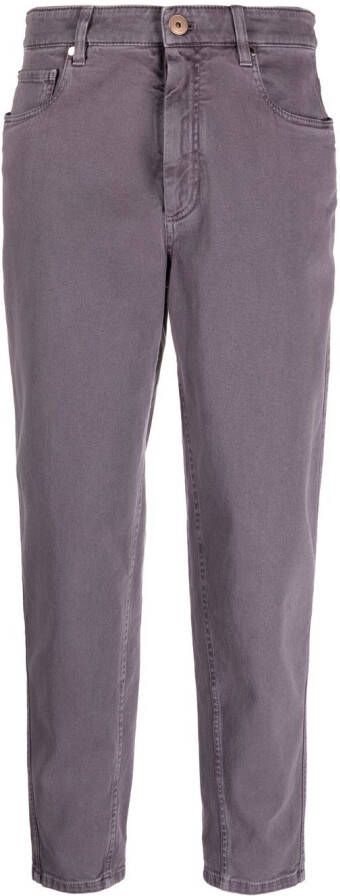 Brunello Cucinelli High waist jeans Paars