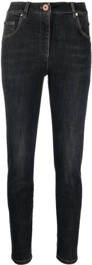 Brunello Cucinelli High waist jeans Zwart