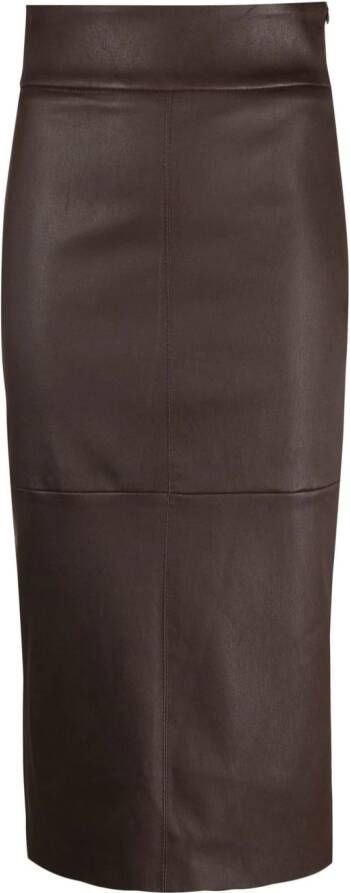 Brunello Cucinelli High waist kokerrok Bruin