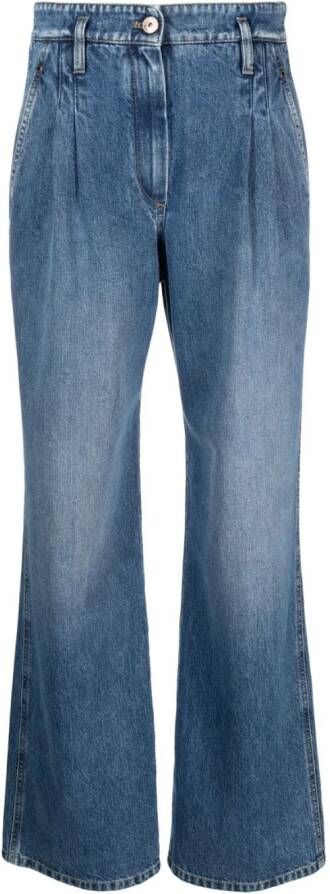 Brunello Cucinelli high-waist wide-leg jeans Blauw