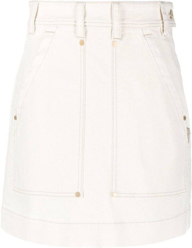 Brunello Cucinelli High waist mini-rok Wit