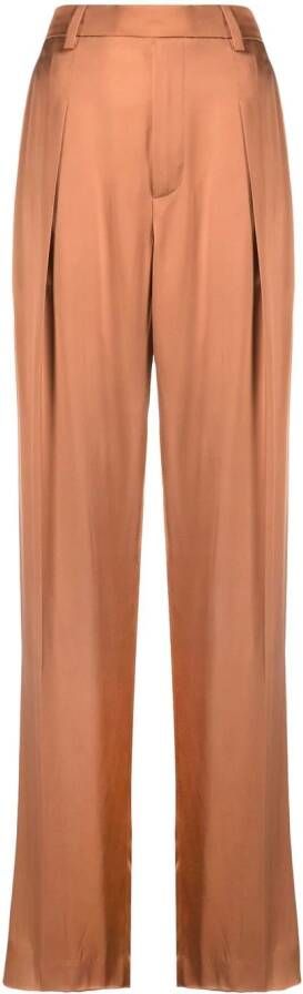Brunello Cucinelli High waist pantalon Oranje