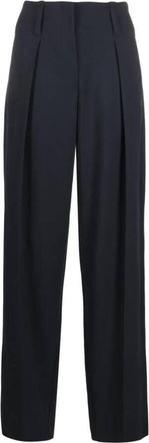 Brunello Cucinelli High waist plooibroek Blauw