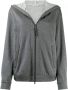 Brunello Cucinelli Hoodie met rits Grijs - Thumbnail 1