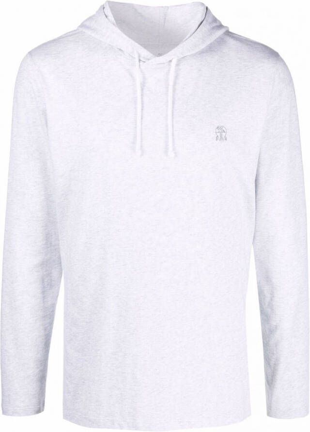 Brunello Cucinelli Hoodie met trekkoord Grijs