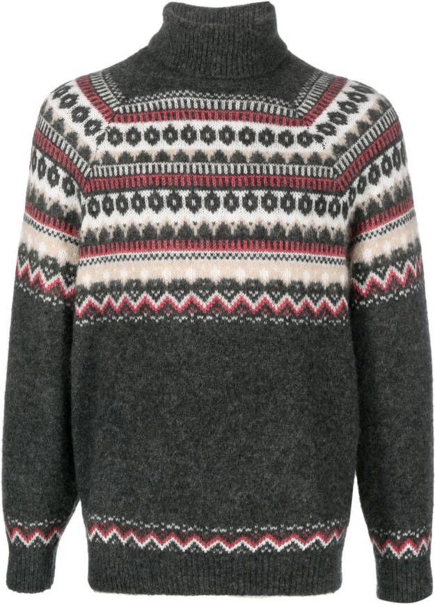 Brunello Cucinelli Intarsia coltrui Groen