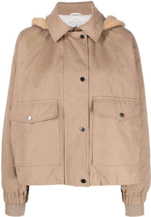 Brunello Cucinelli Jack met capuchon Beige