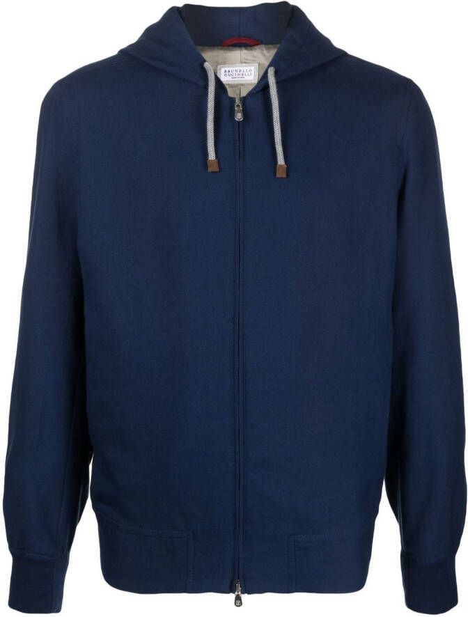 Brunello Cucinelli Jack met capuchon Blauw