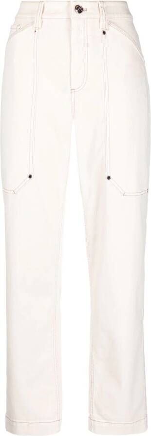 Brunello Cucinelli Jeans met contrasterende stiksels Beige