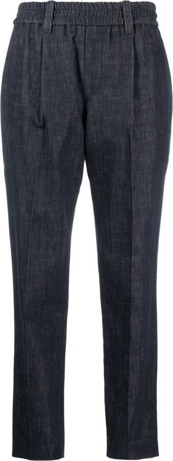 Brunello Cucinelli Jeans met elastische taille Blauw