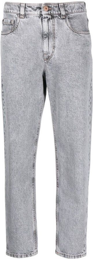 Brunello Cucinelli Jeans met toelopende pijpen Grijs