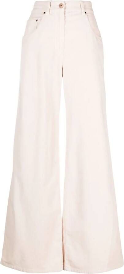 Brunello Cucinelli Jeans met wijde pijpen Beige